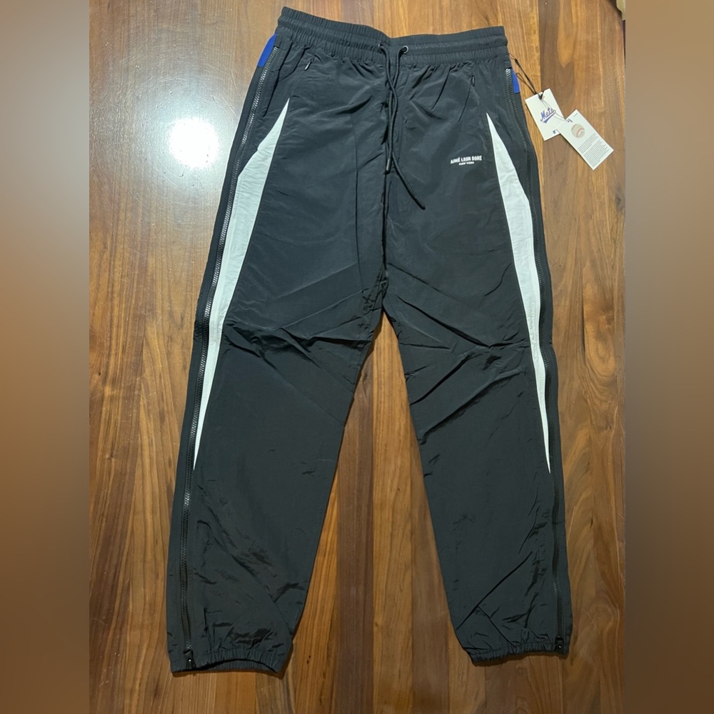 Aime Leon Dore ALD / New York Mets Nylon Track Pant Jet Black Men’s Size Medium